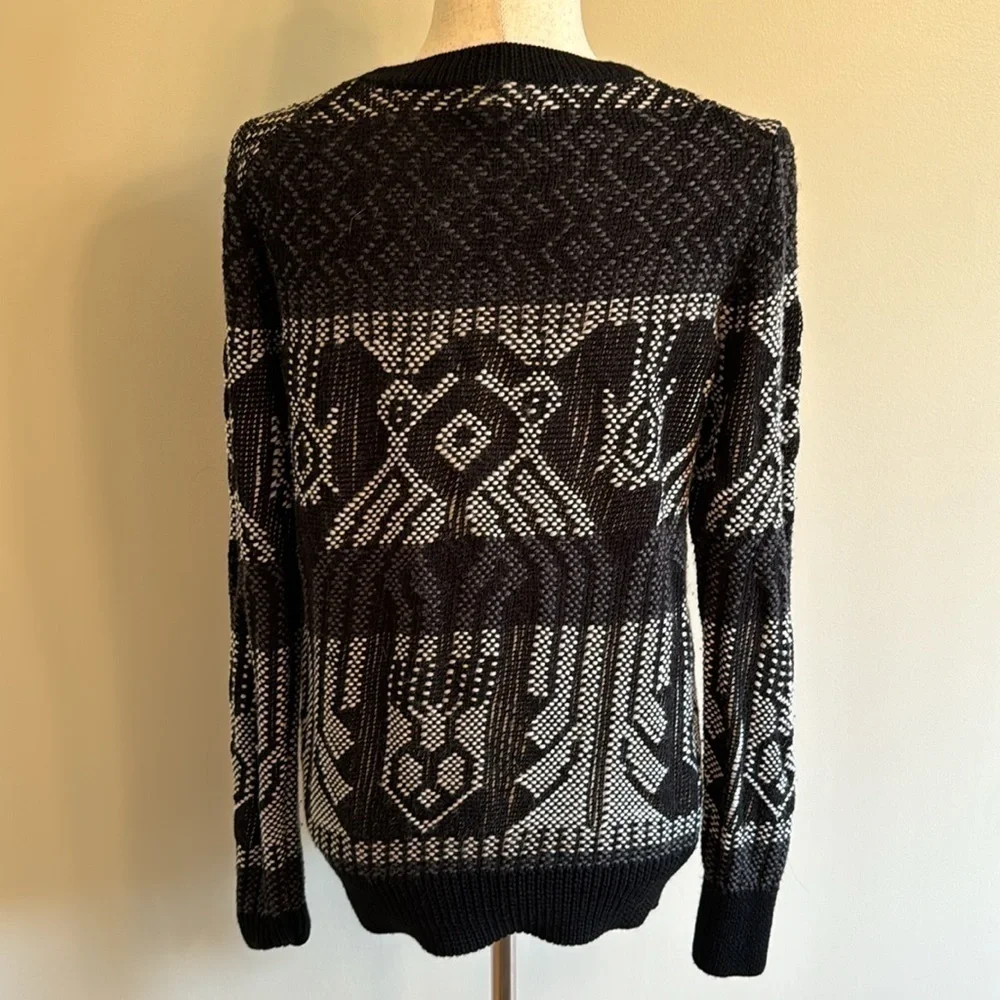 J. Crew Geometric Print Wool Blend Sweater Size XS